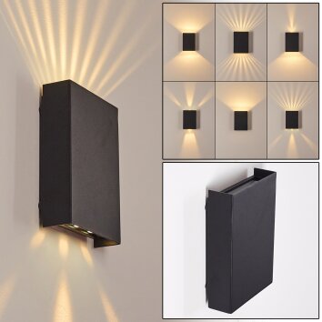 BENIN Outdoor Wall Light LED black, 2-light sources