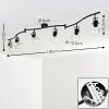 Bois Ceiling Light black, 6-light sources