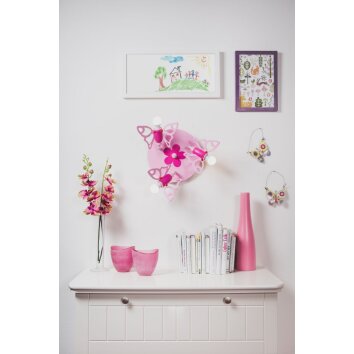 Elobra FALTER Spotlights pink, 3-light sources