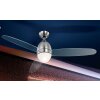 Globo PREMIER fan stainless steel, matt nickel, 2-light sources