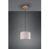 Trio ELMAU Pendant Light dark brown, matt nickel, 1-light source