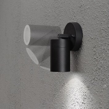 Konstsmide Modena wall spotlight black, 1-light source
