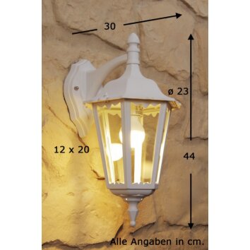 Konstsmide FIRENZE outdoor wall light transparent, clear, white, 1-light source