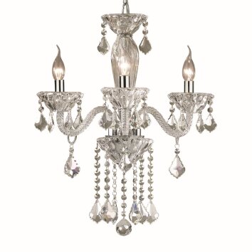 Ideal Lux TIEPOLO Chandelier chrome, Crystal optics, 3-light sources