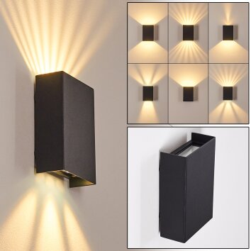 BENIN Outdoor Wall Light LED black, 2-light sources