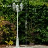 Kobe lamppost white, 3-light sources