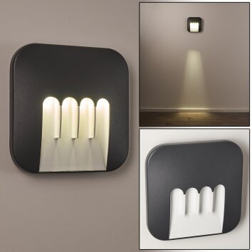 Outdoor Wall Light Silvso LED anthracite, 4-light sources