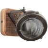 Brilliant CARMEN WOOD wall spotlight stainless steel, 1-light source