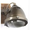 Brilliant CARMEN WOOD wall spotlight stainless steel, 1-light source