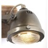 Brilliant CARMEN WOOD wall spotlight stainless steel, 1-light source
