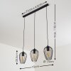 HODGES Pendant Light black, 3-light sources