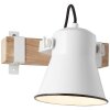 Brilliant Plow Wall Spotlight Dark wood, white, 1-light source