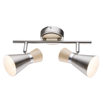 Globo ceiling spotlight matt nickel, 2-light sources