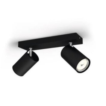 Philips KOSIPO Ceiling light black, 2-light sources