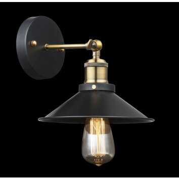 Globo wall light black, 1-light source