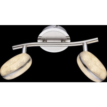 Globo LAILA ceiling light LED matt nickel, 2-light sources
