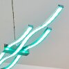 Gamsen Pendant Light LED brushed steel, 3-light sources, Remote control, Colour changer