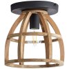 Brilliant MATRIX WOOD Ceiling Light black, 1-light source