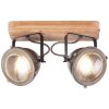 Brilliant CARMEN WOOD SpotLight stainless steel, 2-light sources