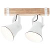 Brilliant Plow Wall Light Light wood, white, 2-light sources