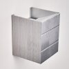 Erik wall light aluminium, 1-light source
