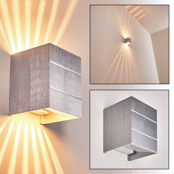 Erik wall light aluminium, 1-light source