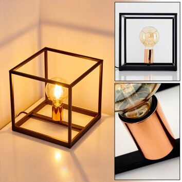 YUHIGAOKA Table Lamp copper, black, 1-light source
