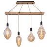 Globo CANESO Pendant Light brown, black, 4-light sources