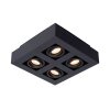 Ceiling Spotlight Lucide XIRAX LED black, 4-light sources