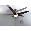 Globo FABIOLA fan stainless steel, matt nickel, 1-light source, Remote control