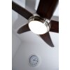 Globo FABIOLA fan stainless steel, matt nickel, 1-light source, Remote control