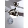 Globo FABIOLA fan stainless steel, matt nickel, 1-light source, Remote control