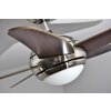 Globo FABIOLA fan stainless steel, matt nickel, 1-light source, Remote control