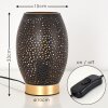Table Lamp Saksborg black-gold, 1-light source