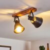 BERKELEY Ceiling Light Dark wood, black, 2-light sources