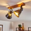 BERKELEY Ceiling Light Dark wood, black, 2-light sources