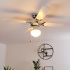 VALLETTA ceiling fan chrome, black, white, 1-light source
