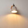 HALLTORP Wall Light Dark wood, black, 1-light source
