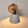 HALLTORP Wall Light Dark wood, black, 1-light source