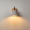 HALLTORP Wall Light Dark wood, black, 1-light source