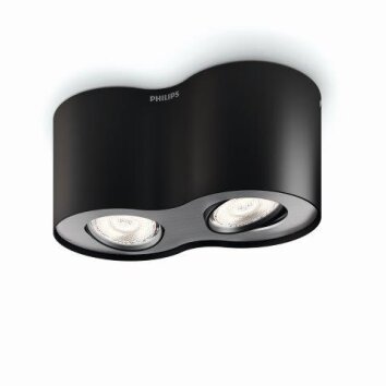 Philips PHASE Ceiling light LED black, 2-light sources