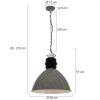 Steinhauer FRISK Pendant Light grey, 1-light source
