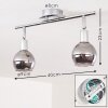 STRANDEROD Ceiling Light chrome, 2-light sources