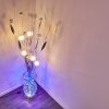 HOLAR Floor Lamp LED chrome, 6-light sources, Colour changer