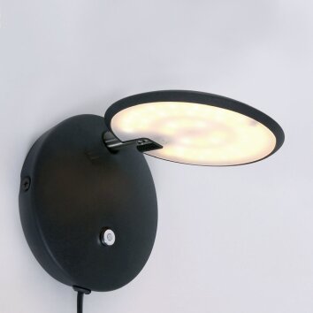 Steinhauer ZENITH Wall Light LED black, 1-light source
