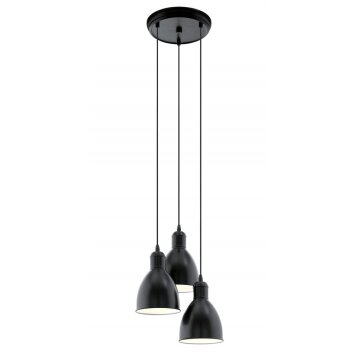 Eglo PRIDDY pendant light black, white, 3-light sources