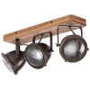 Brilliant CARMEN WOOD SpotLight stainless steel, 3-light sources