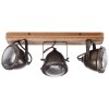 Brilliant CARMEN WOOD SpotLight stainless steel, 3-light sources