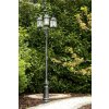 Konstsmide MILANO lamppost black, silver, 3-light sources
