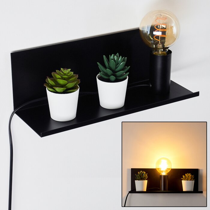 REFTELE Wall Light black, 1-light source